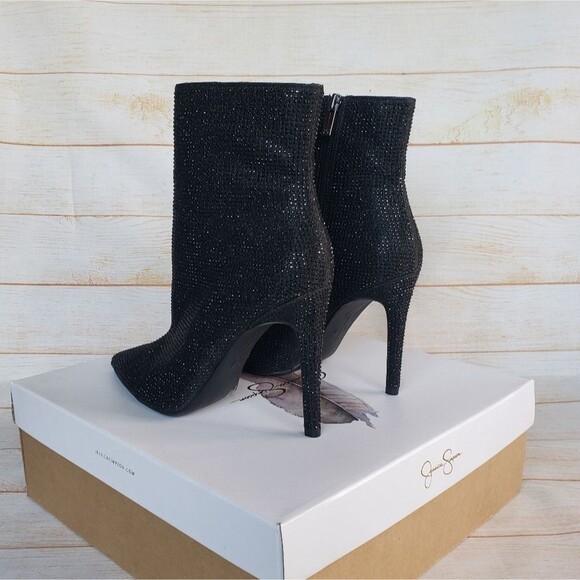 Jessica Simpson Pelina2 Sequin Stiletto Heel Boots Booties Pointy Toe Size 8.5M - Picture 5 of 16